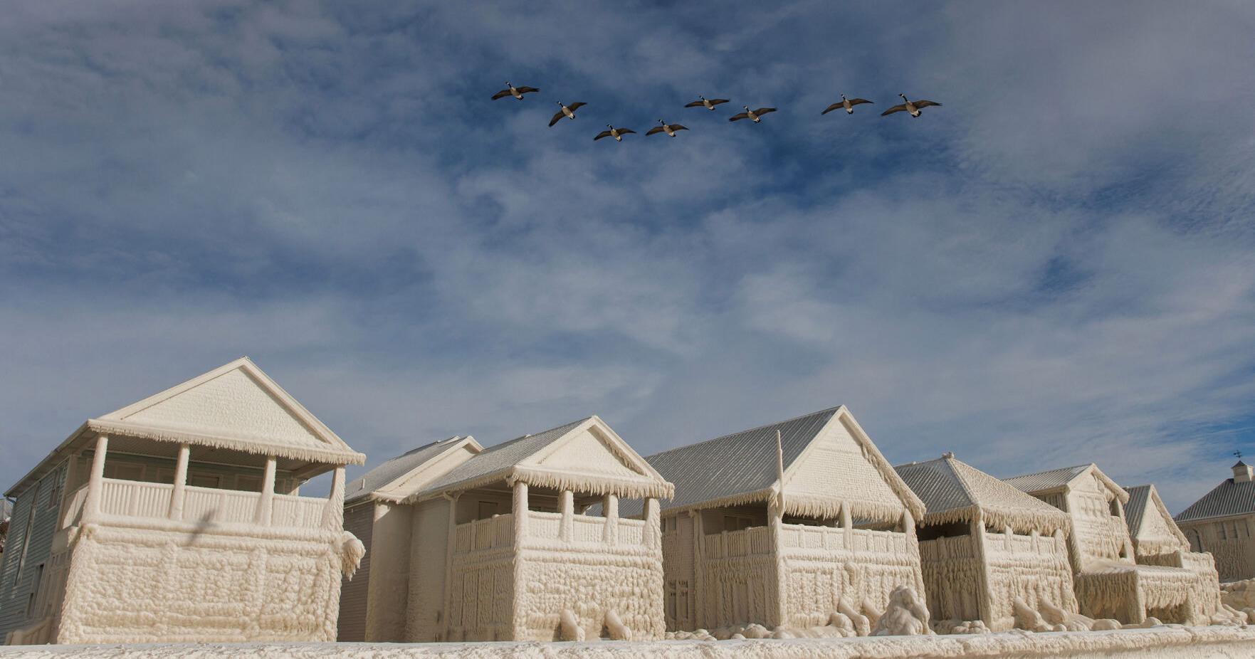 Homes on Lake Erie were encased in ice as blizzard whipped frigid waves onshore - Vimarsana News