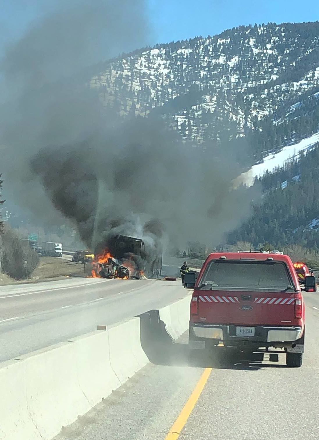 I90 east of Missoula closed due to fatal headon wreck between semi