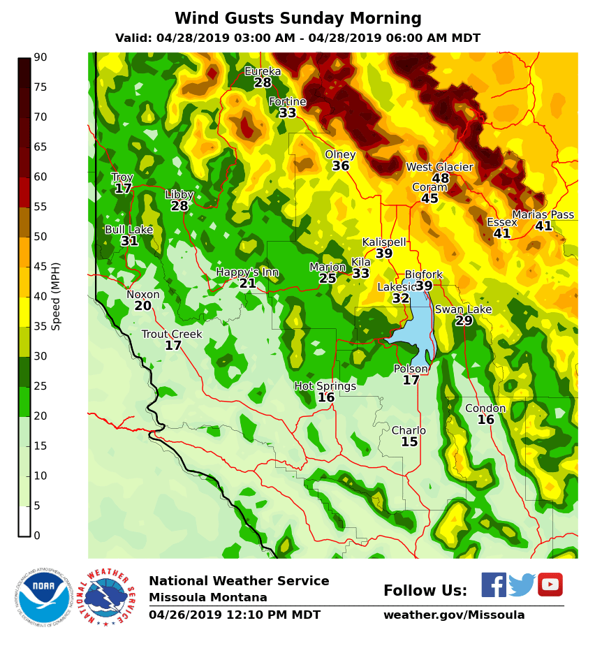 Strong cold winds predicted for Northwest Montana this weekend ABC