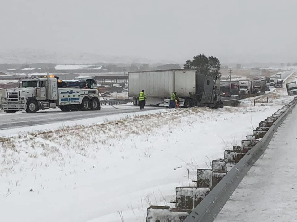 Both directions of I90 open again near Livingston, road conditions