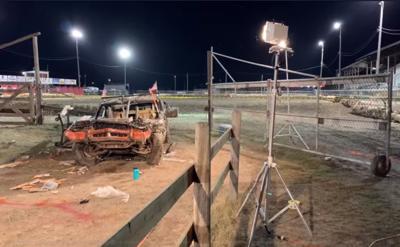 demolition emt woman kills spectators abcfoxmontana powell anaconda fence injures sms crashes missoulian