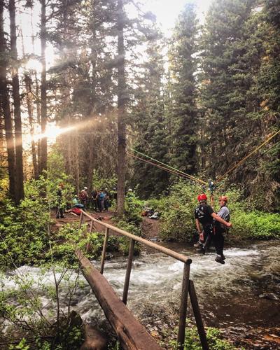 Gallatin Search and Rescue training with high-line system