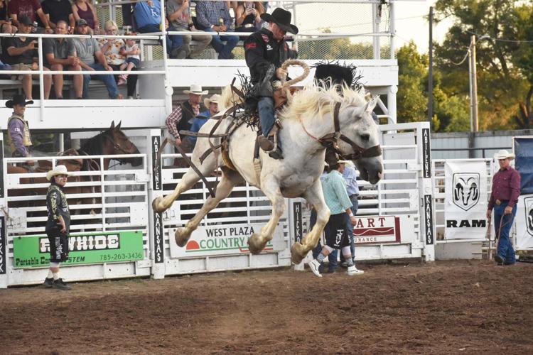 Bulls, broncs and barrel racers kick off rodeo: Overall results after the Wednesday, August 3   performance of the Wild Bill Hickok Rodeo
