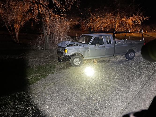 Pickup truck crashes into power pole in Corning causing power outage