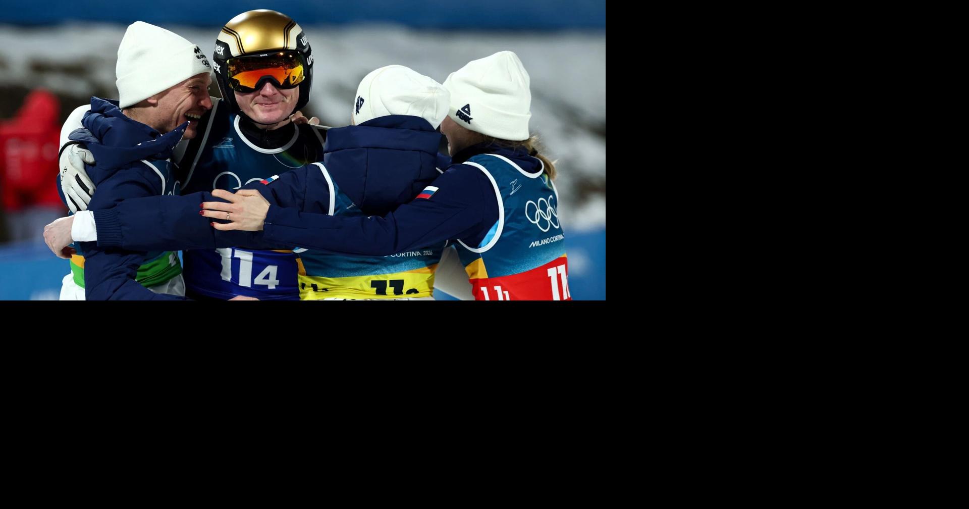 Slovenia takes gold in mixed team normal hill ski jumping