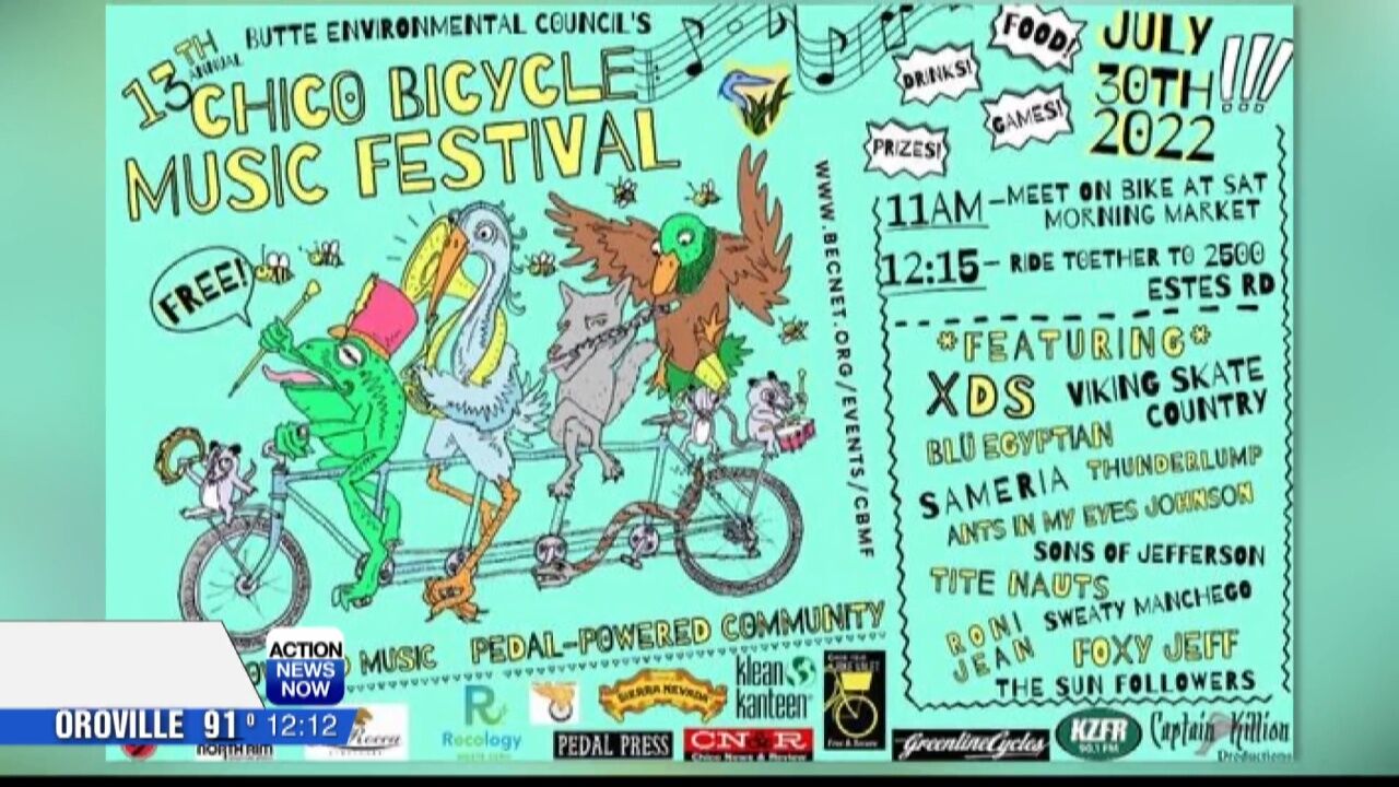 Butte Environmental Council to host the 13th annual Chico Bicycle Music  Festival | Video 