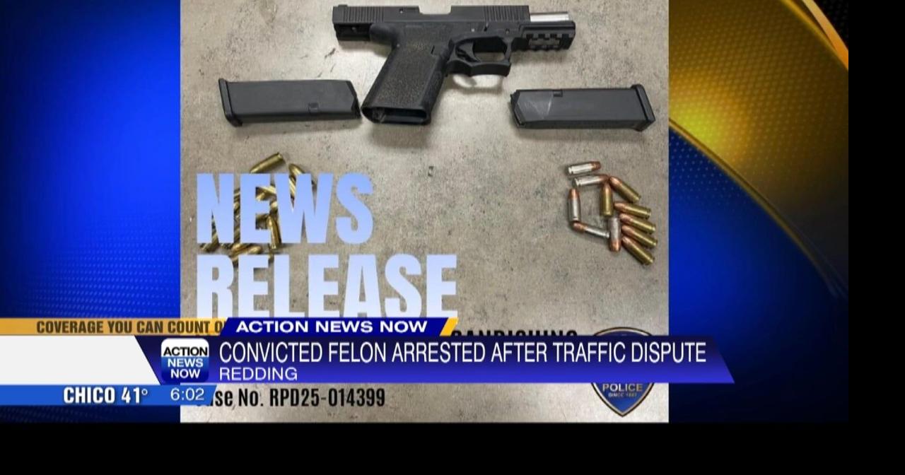 Redding man arrested after police say he pointed handgun during road ...