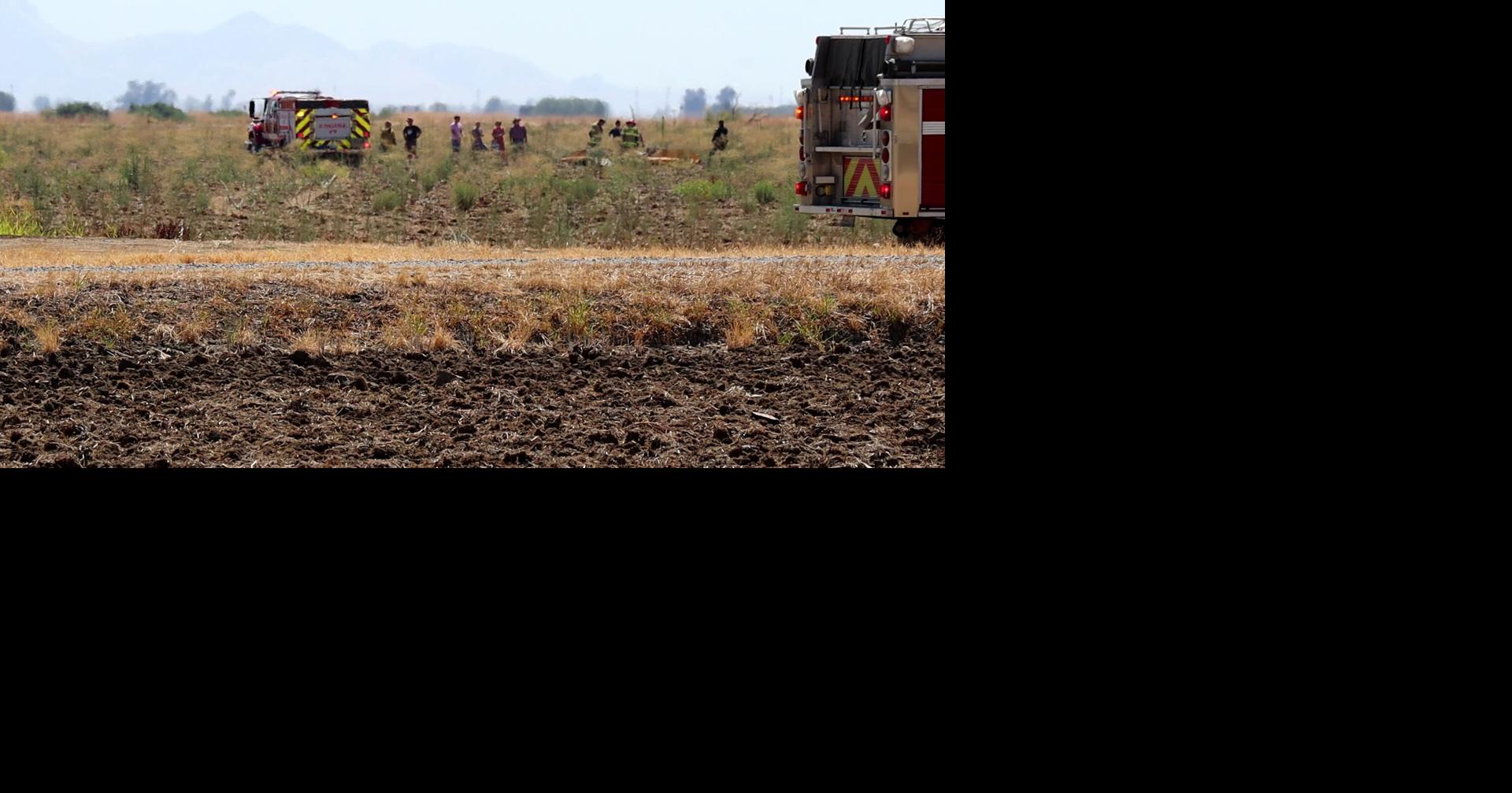 Authorities at the scene of a plane crash in Colusa County Local