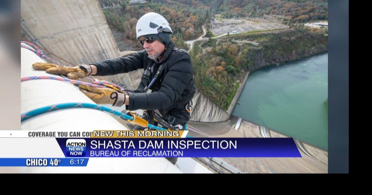 Rope access team scales Shasta Dam for safety check | Video ...