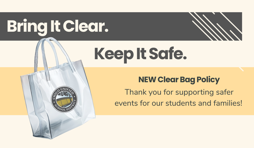 Chico Unified School District introduces new clear bag policy for high