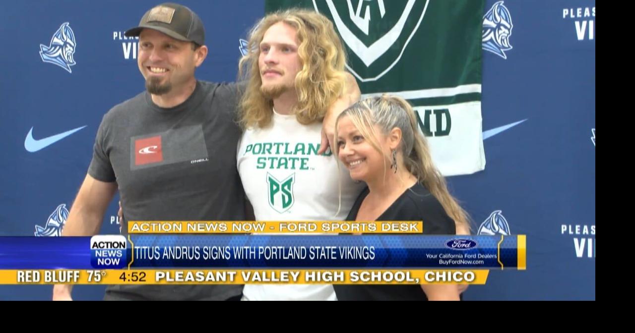 Pleasant Valley senior Titus Andrus signs full-ride football scholarship with Portland State Vikings
