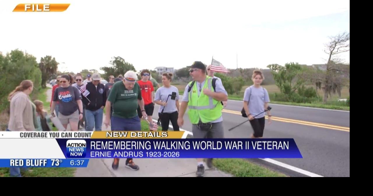 Redding WWII vet Ernie Andrus who walked cross-country twice, dead at 103
