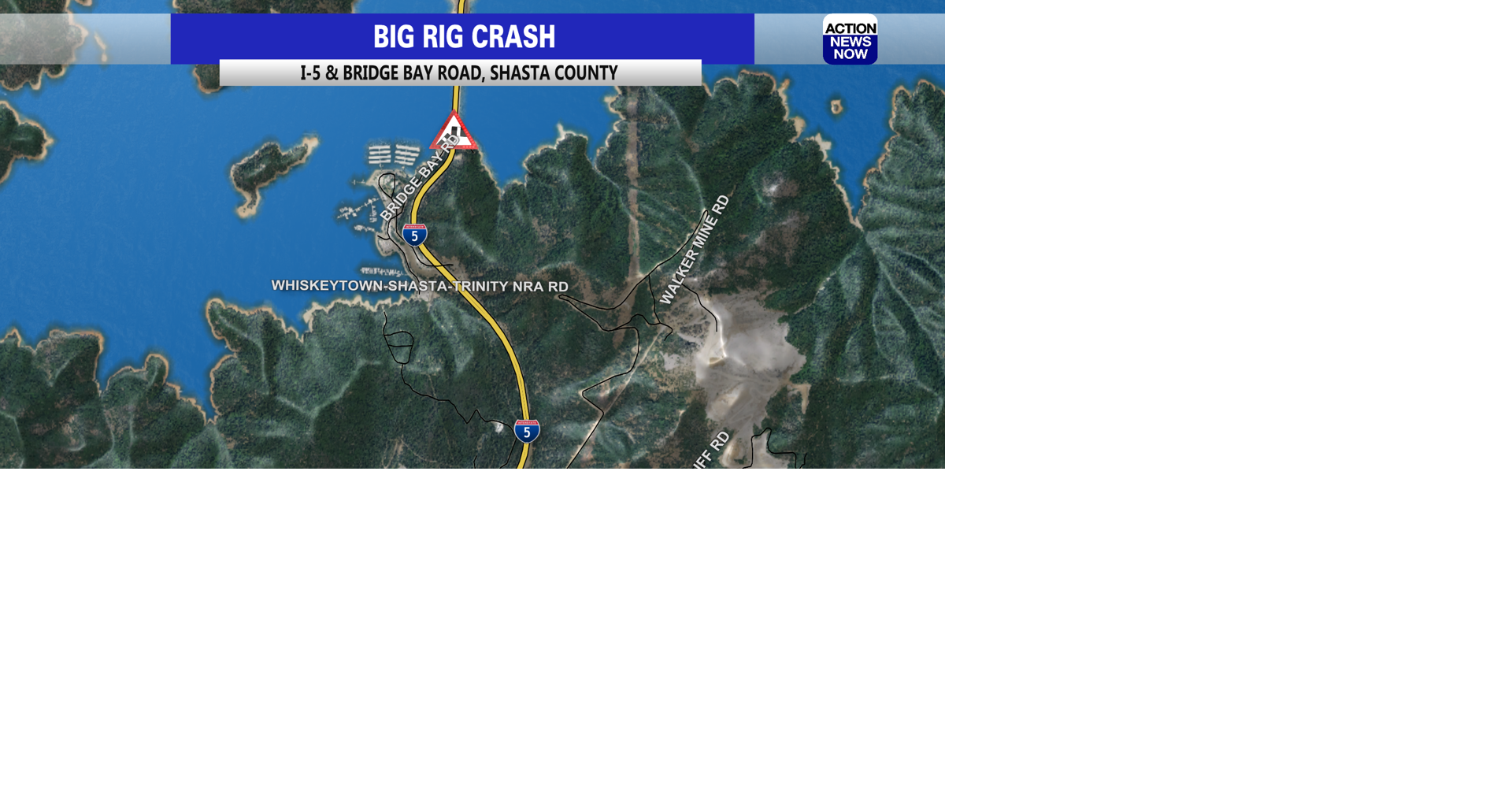 All I-5 northbound lanes at Fawndale closed due to big rig crash
