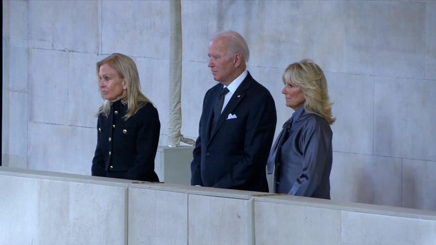 Biden pays respects to Queen Elizabeth II at Westminster Hall