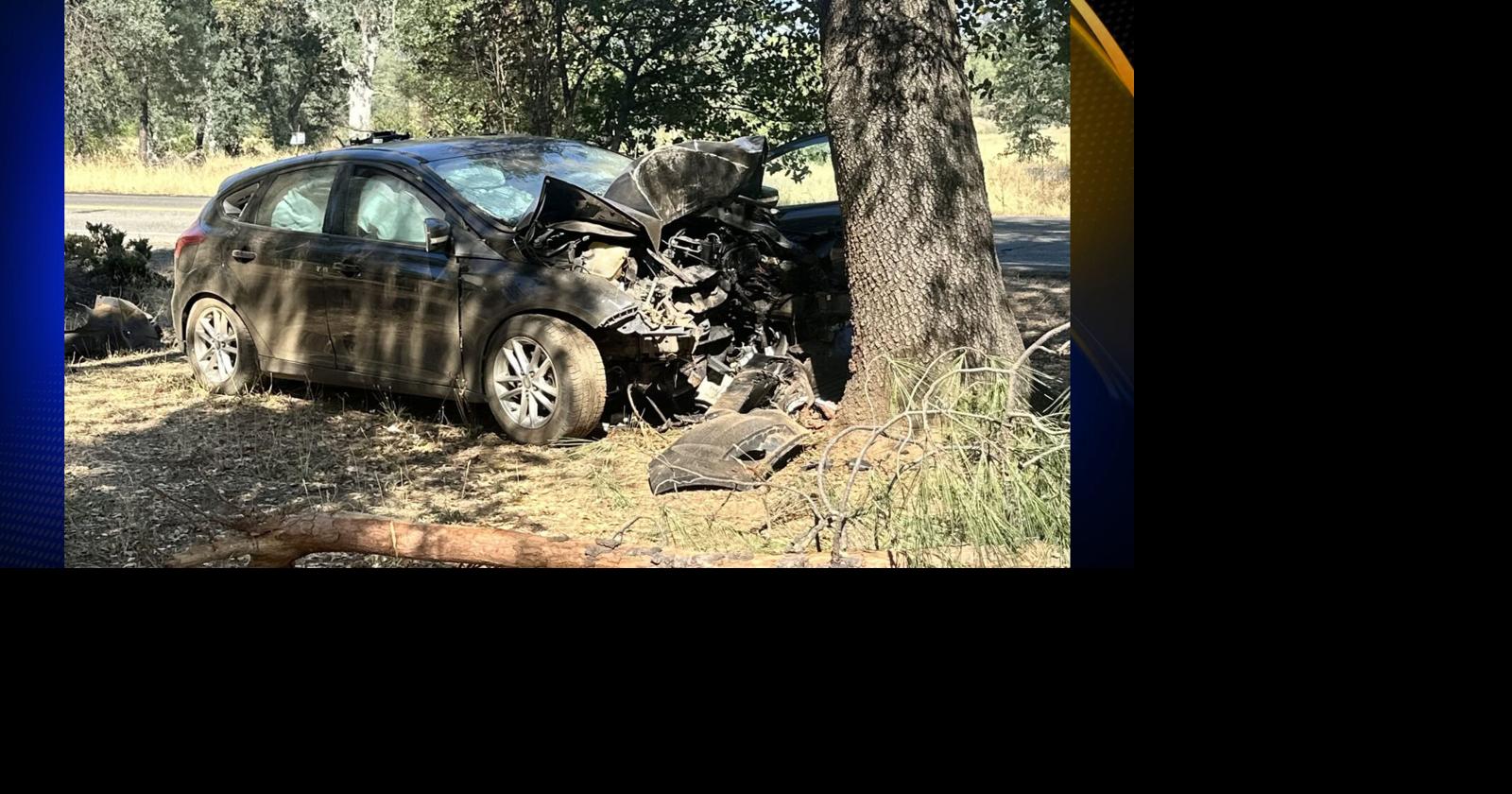 Two hospitalized with major injuries after vehicle crashes into tree in Redding