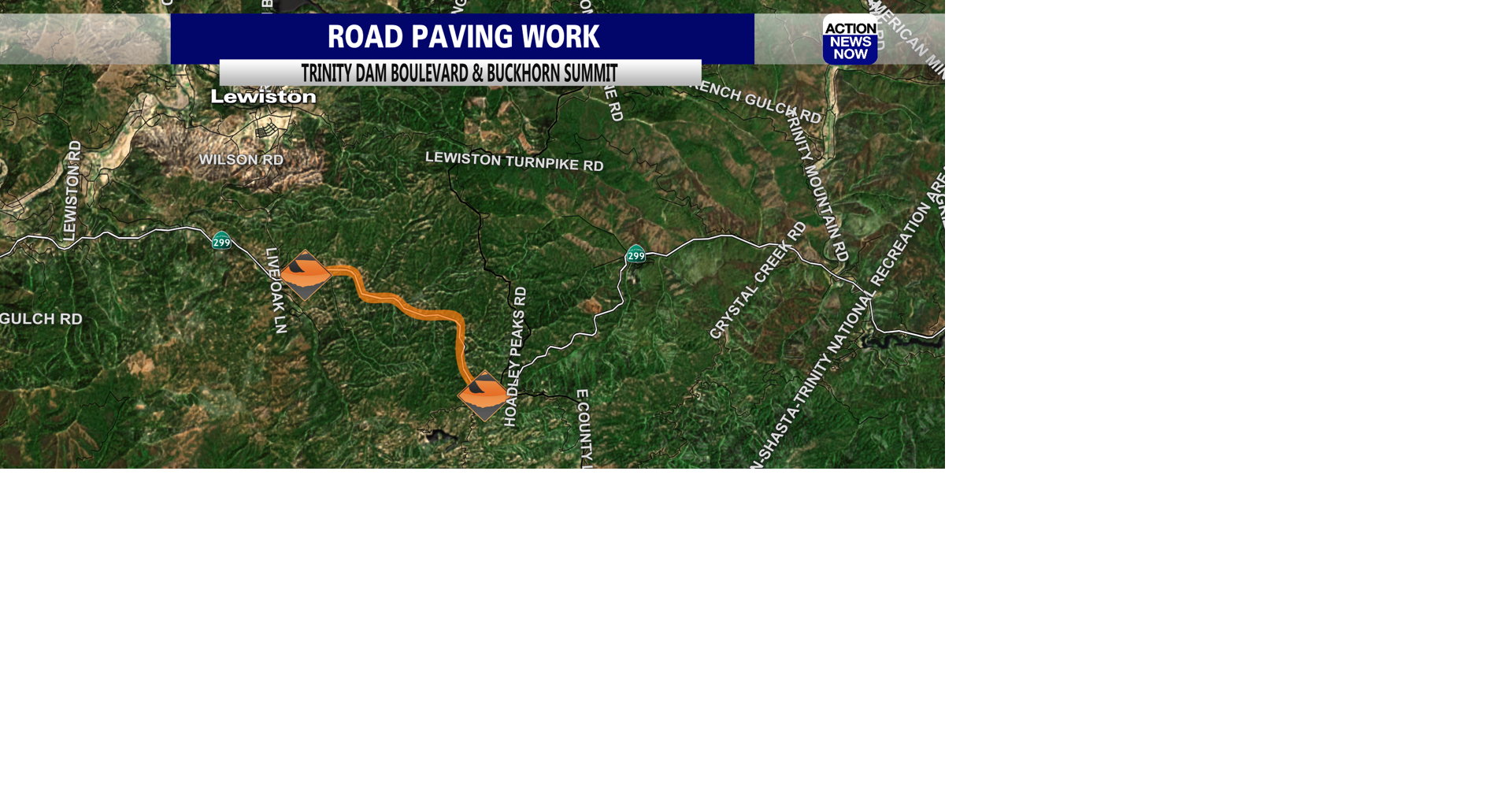 Caltrans crews to work on Highway 299 in Trinity County | News ...