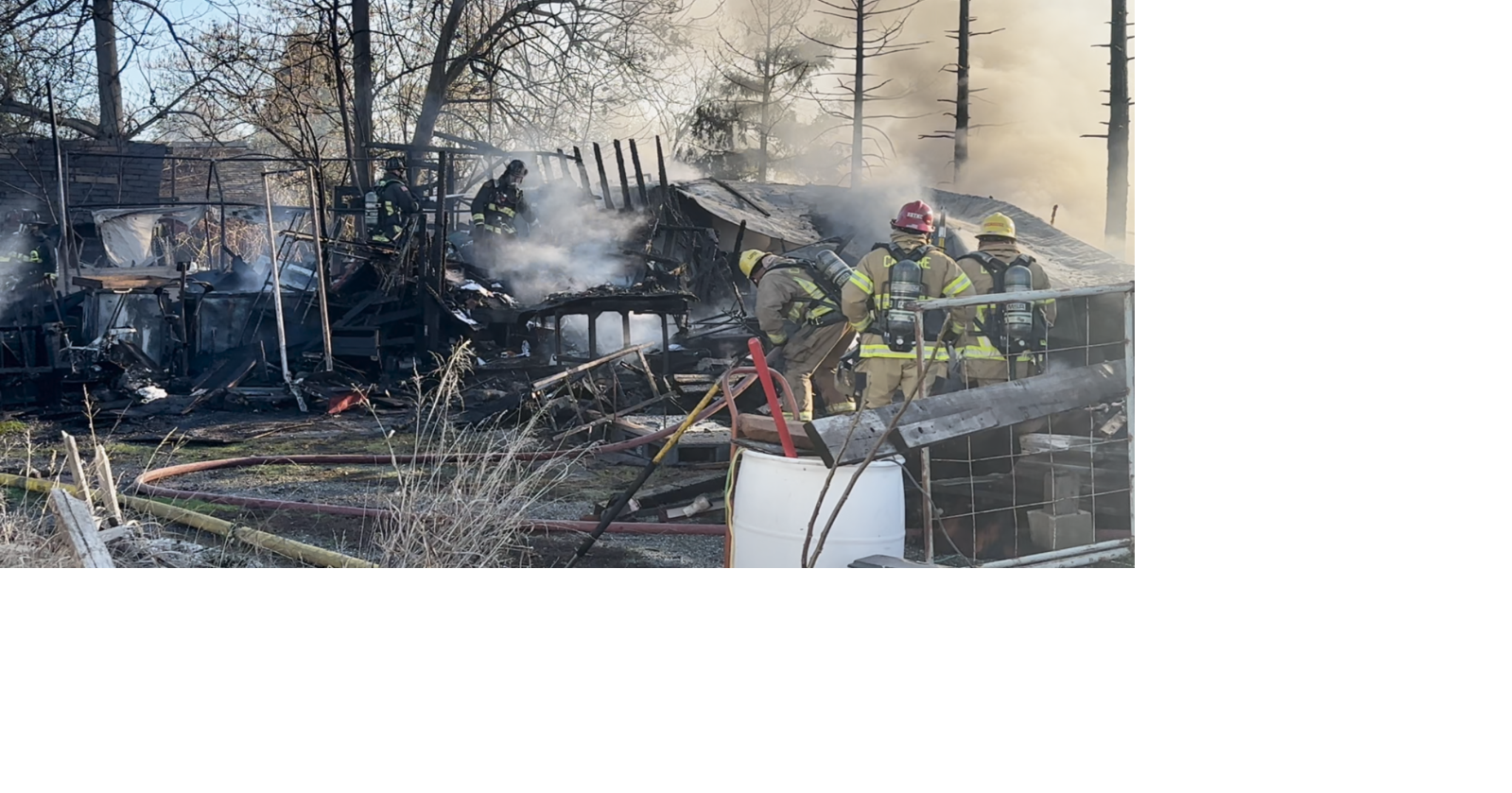 Firefighters contain outbuilding and RV fire near Rockin M Drive in ...