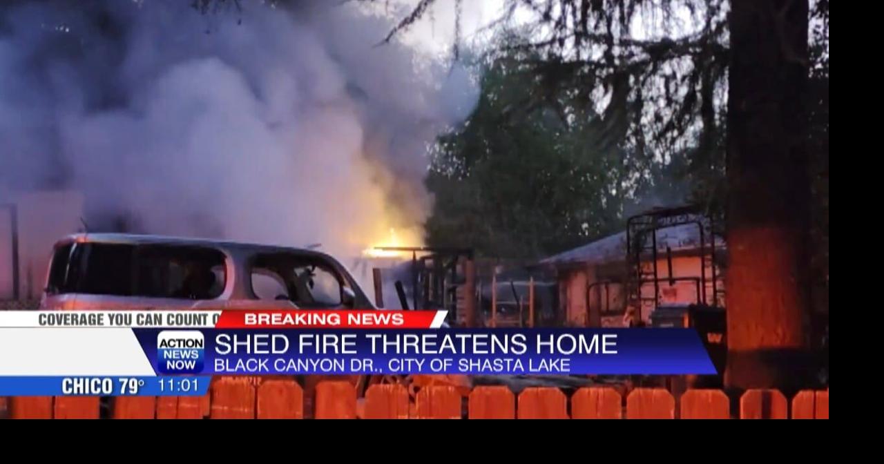 Fast action saves Shasta Lake home from spreading shed fire