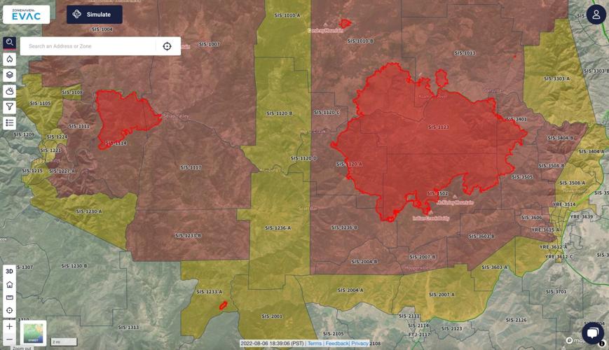 Klamath area fire map