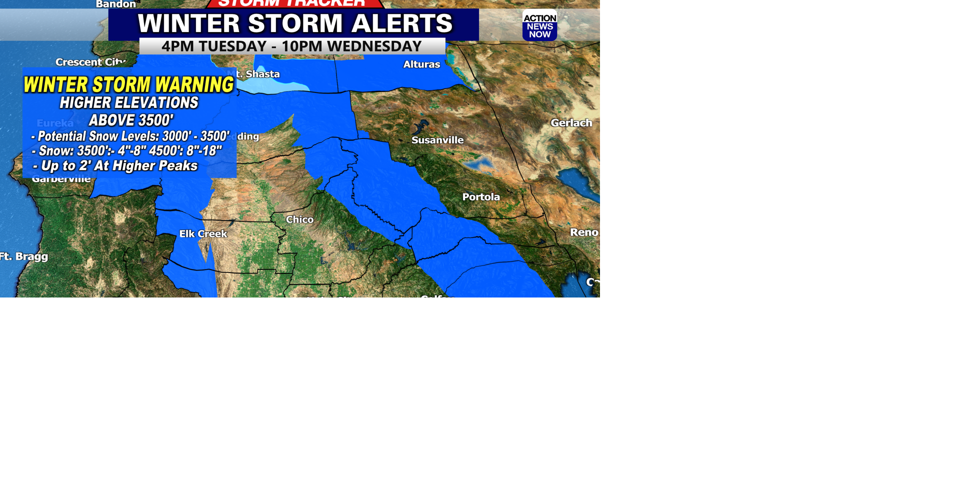 Winter Storm Warning for Northern California: Heavy Snow and Hazardous ...