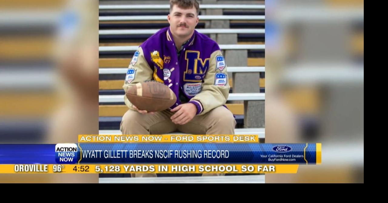 Los Molinos Bulldogs running back Wyatt Gillett breaks NSCIF rushing record