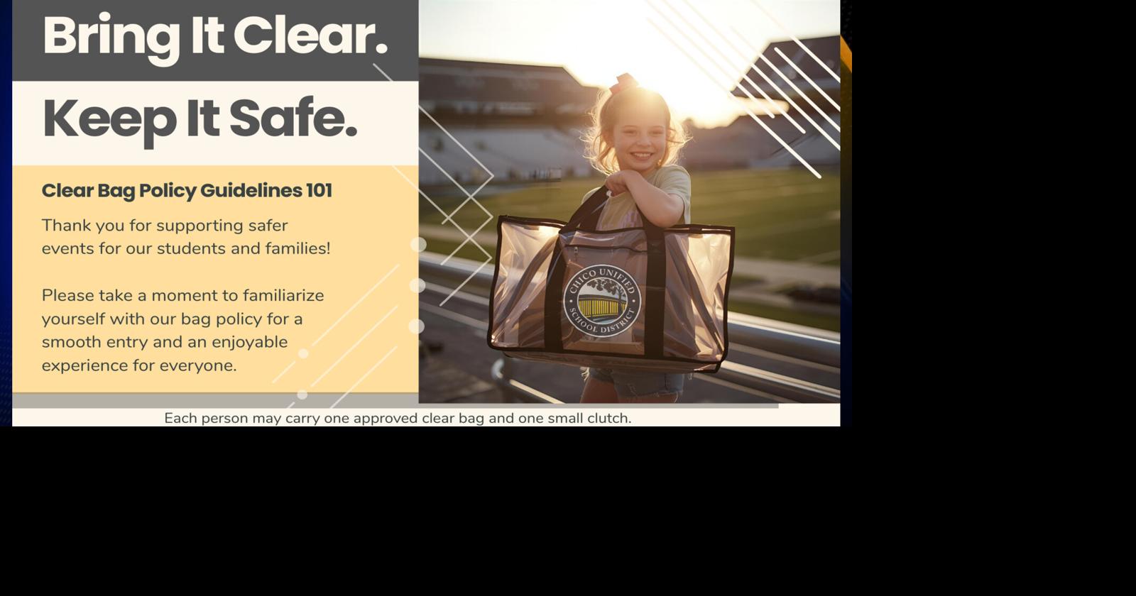 Chico Unified School District introduces new clear bag policy for high
