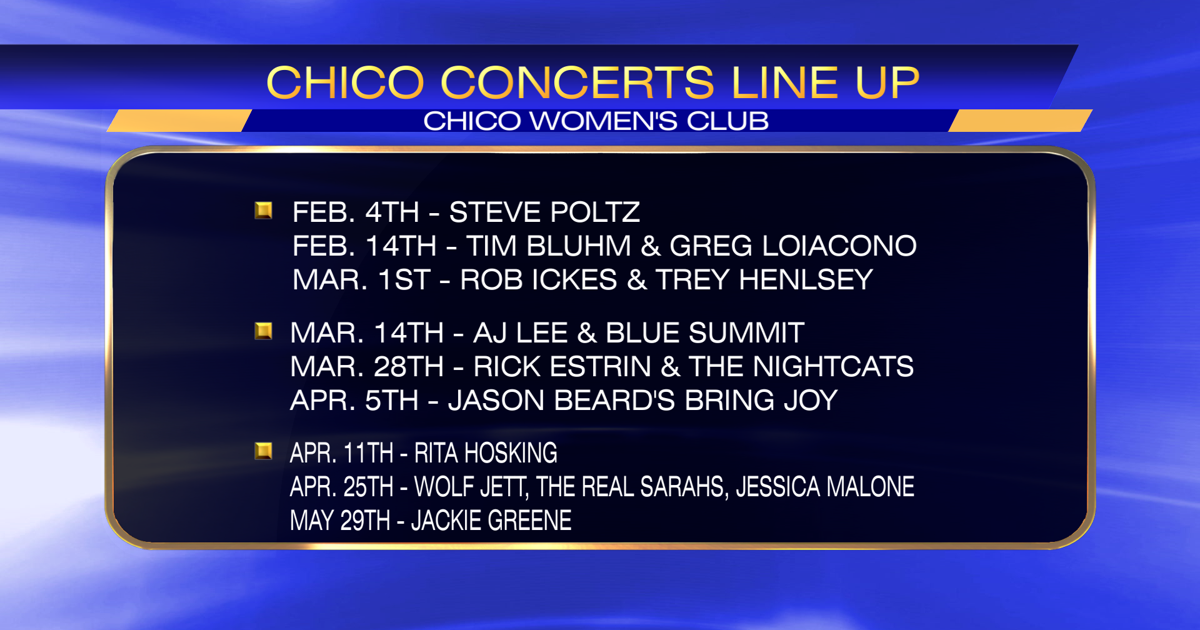 Chico Spring Break Chico Concerts announces Spring 2025 schedule at the historic Chico ...