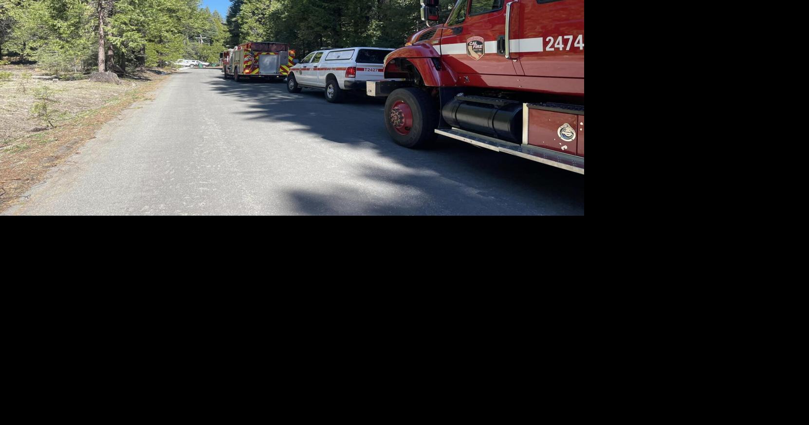 Thatcher Road temporarily closed due to a house fire in Shingletown