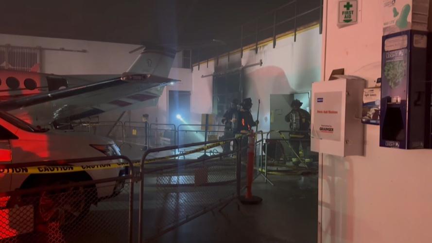 Firefighters contain structure fire in Aero Union hangar at Chico ...