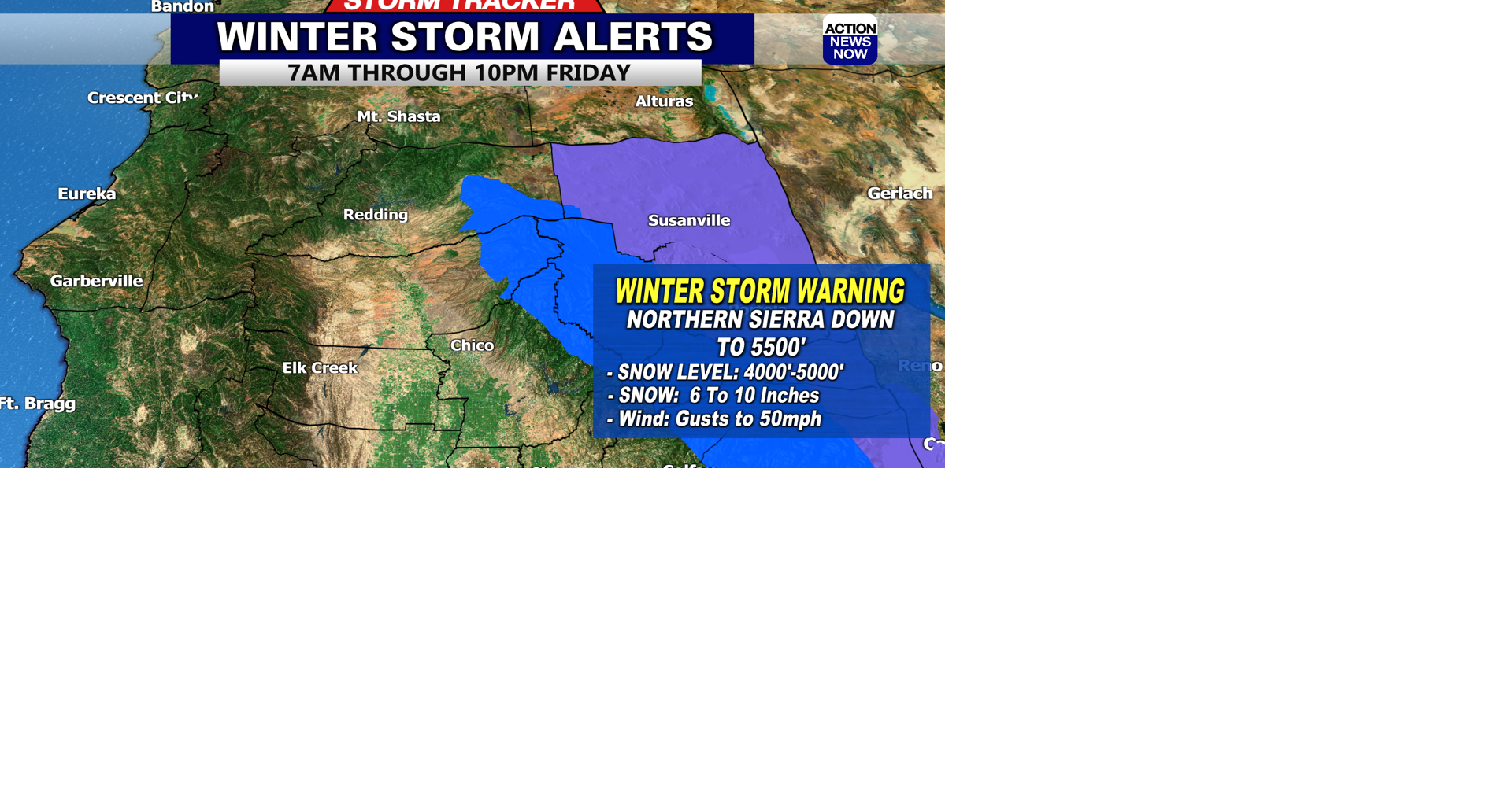 Winter Storm Warning issued for Western Plumas County and Northern ...