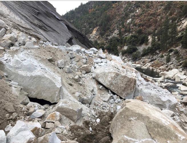 Weekend rockslide on Highway 70 stops debris removal
