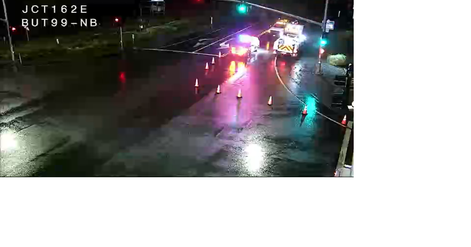 Northbound Highway 99 shut down at Highway 162 due to roadway flooding ...