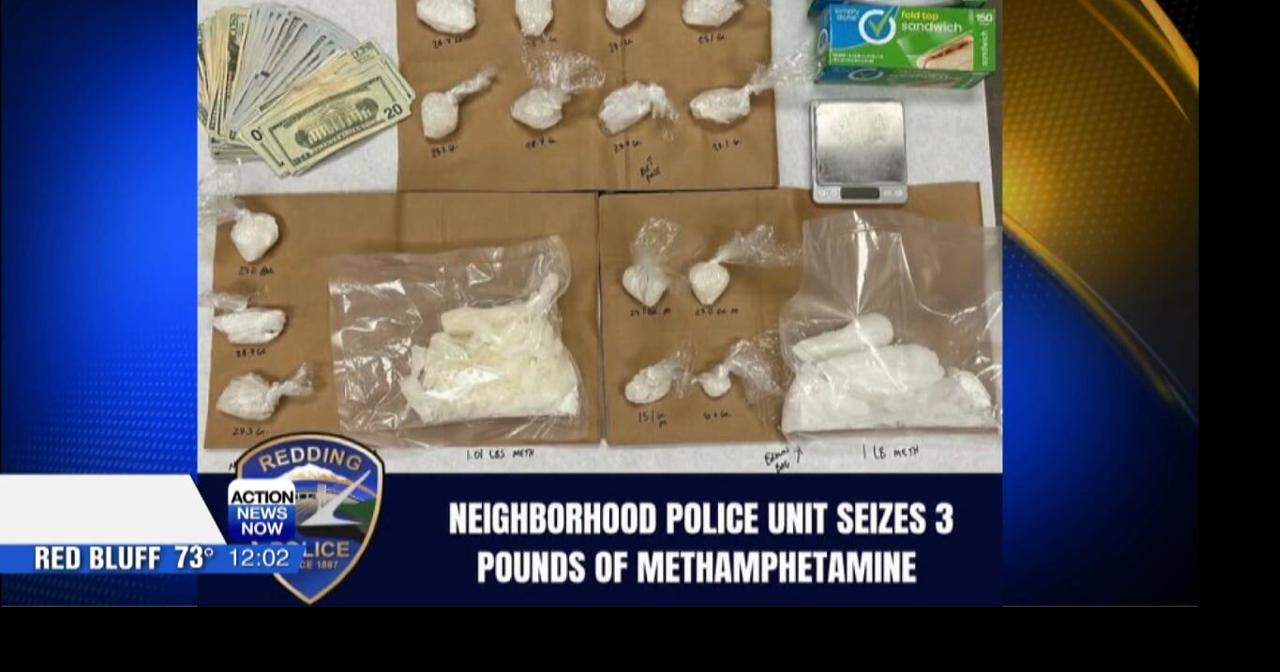 Over 3 pounds of meth seized in Redding drug raid, 2 face possession ...