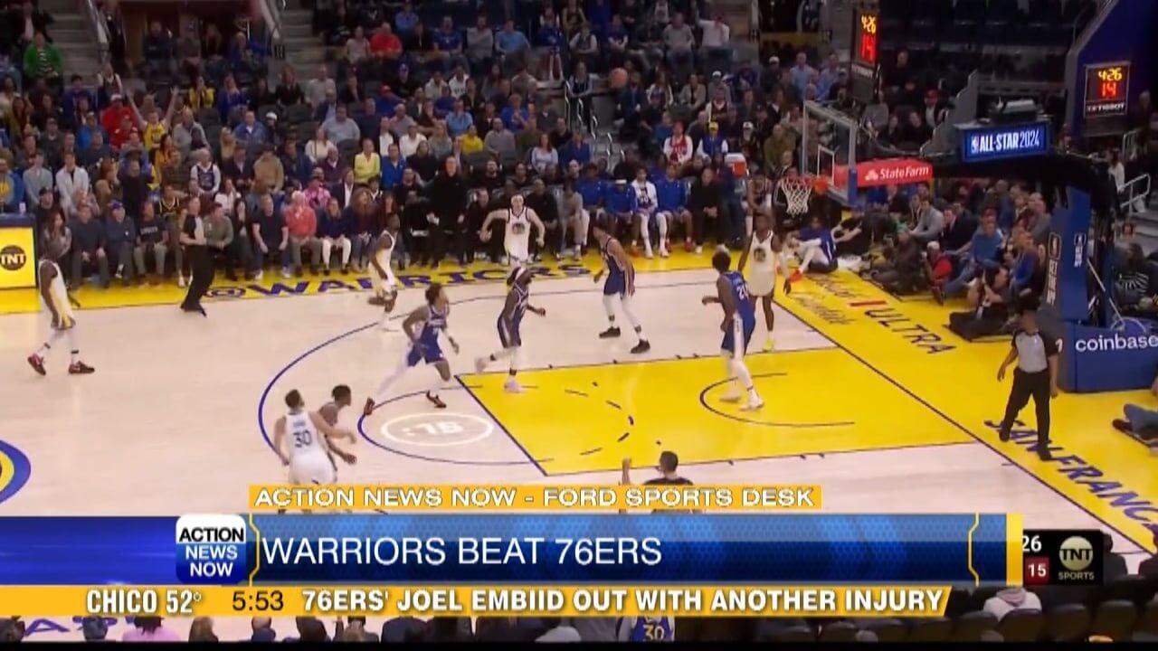 The Golden State Warriors beat the Philadelphia 76ers | Video |  actionnewsnow.com