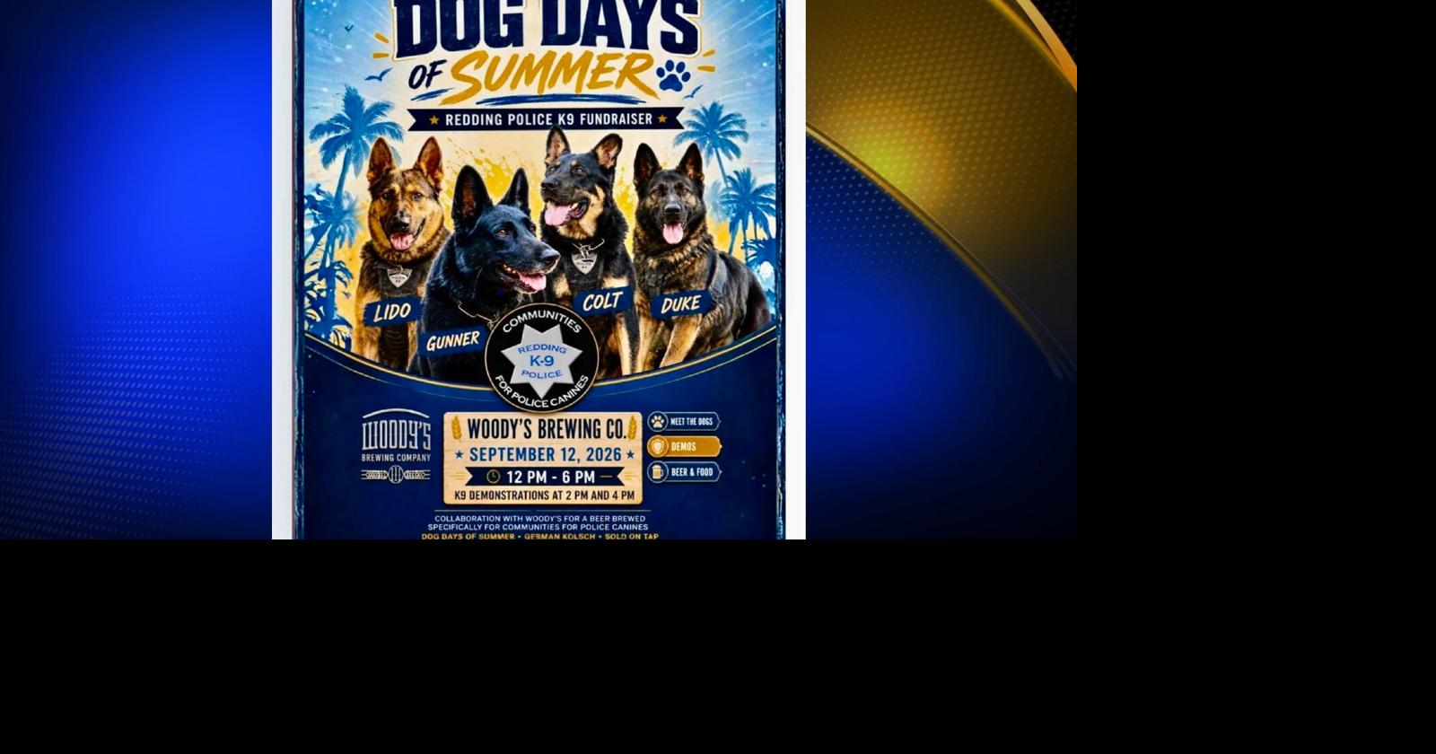 Redding Police holding Dog Days of Summer event at Woody's Brewing Company