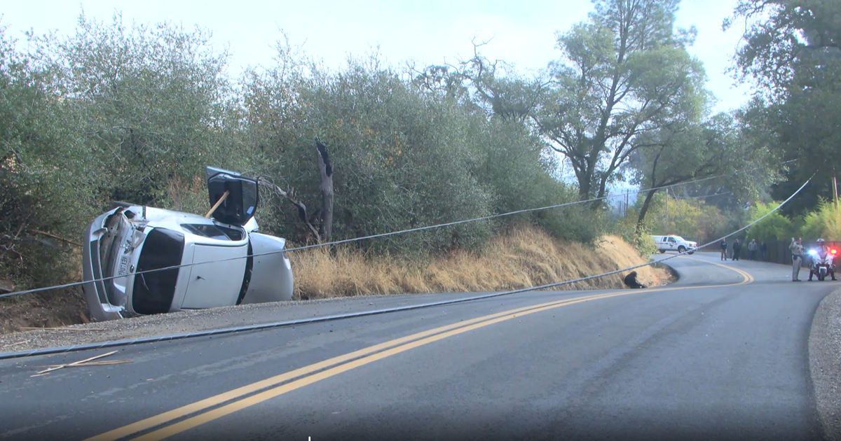 Html Interactive Road Map Utility pole down after rollover on Honey Run Road near Chico | Top ...
