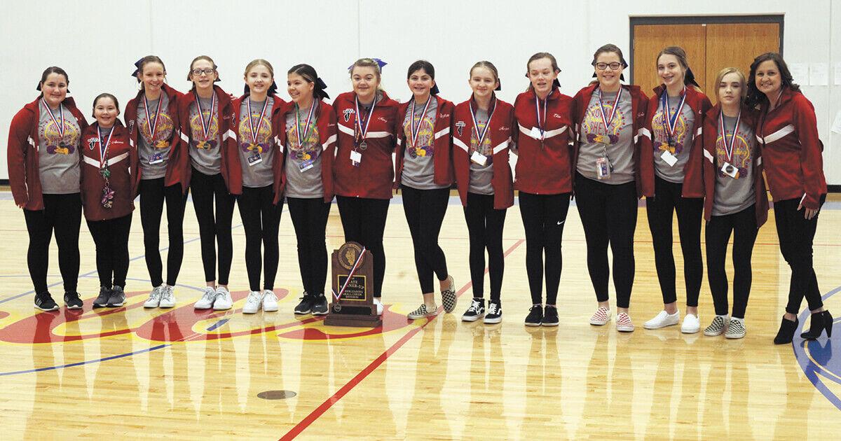 The Cinderella Shells Roxana Junior High cheerleaders finish second in