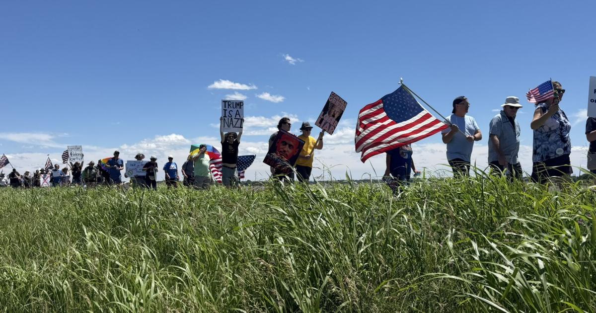 Anti-Trump march and rally held in Alton