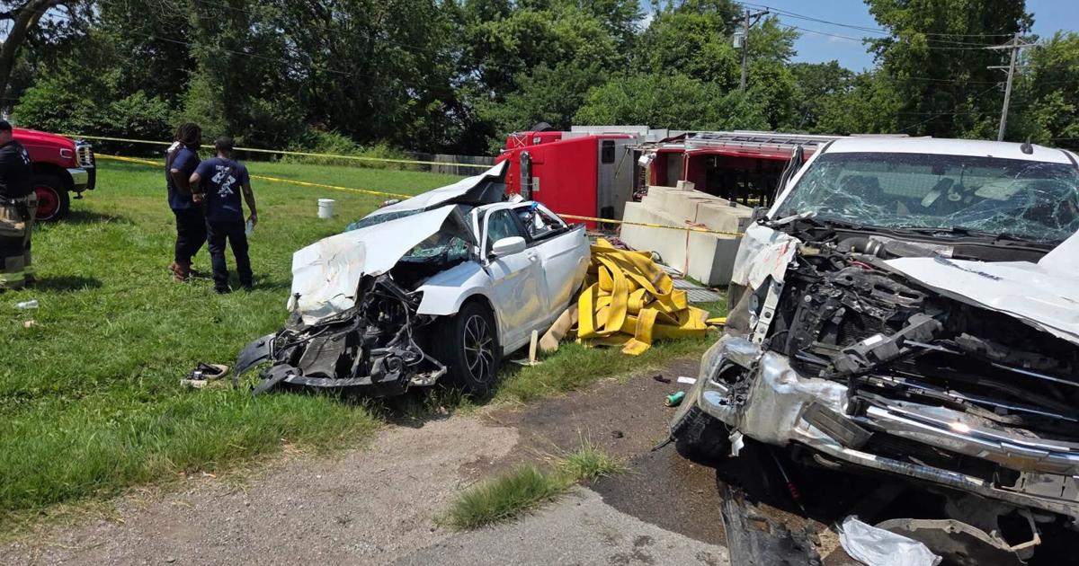 Fire truck crashes in St. Clair County