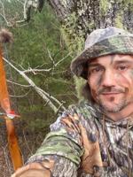 Outdoors – Got his buck  with bow he made