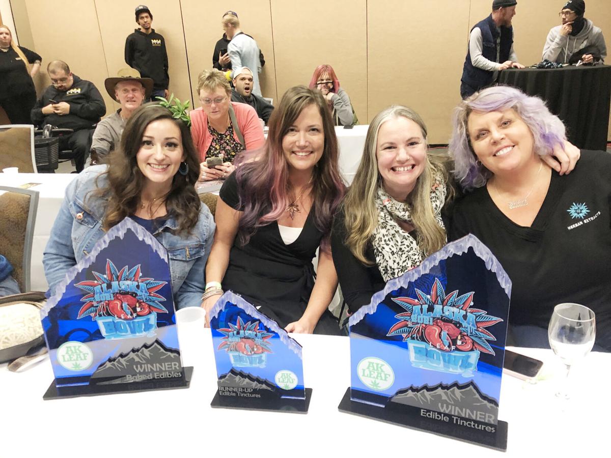 Lady Gray Medibles and Herban Extracts show off their awards at the Alaska Leaf Bowl