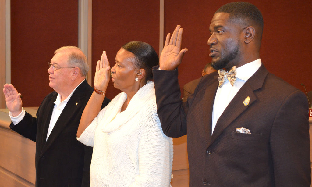 Three Dougherty County commissioners take oath of office ...