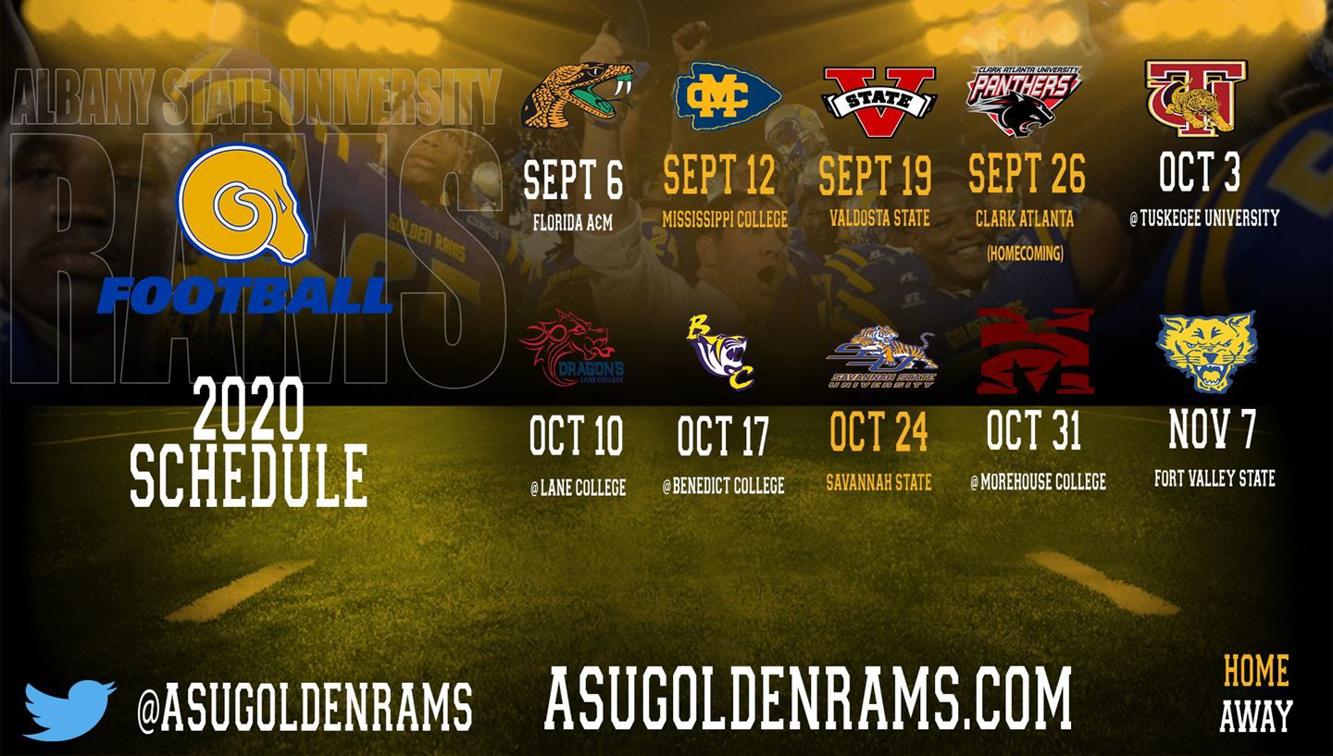 Albany State releases 2020 football schedule Sports