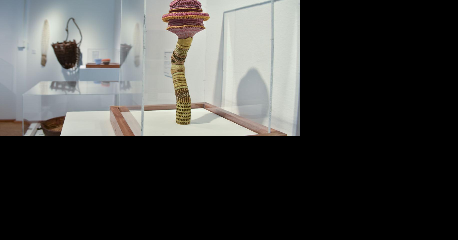 Baskets at the Edwardsville Art Exhibit display multiple different