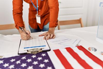 poll worker STOCK