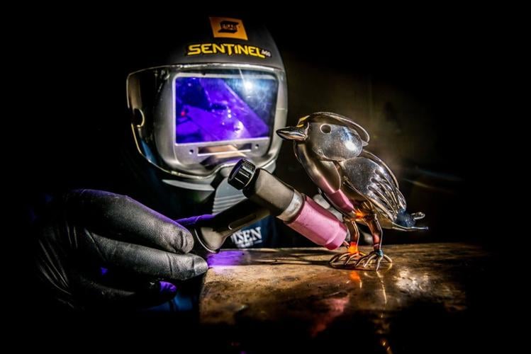 I am turning knives, forks and spoons in to metal sculptures,” says former welder
