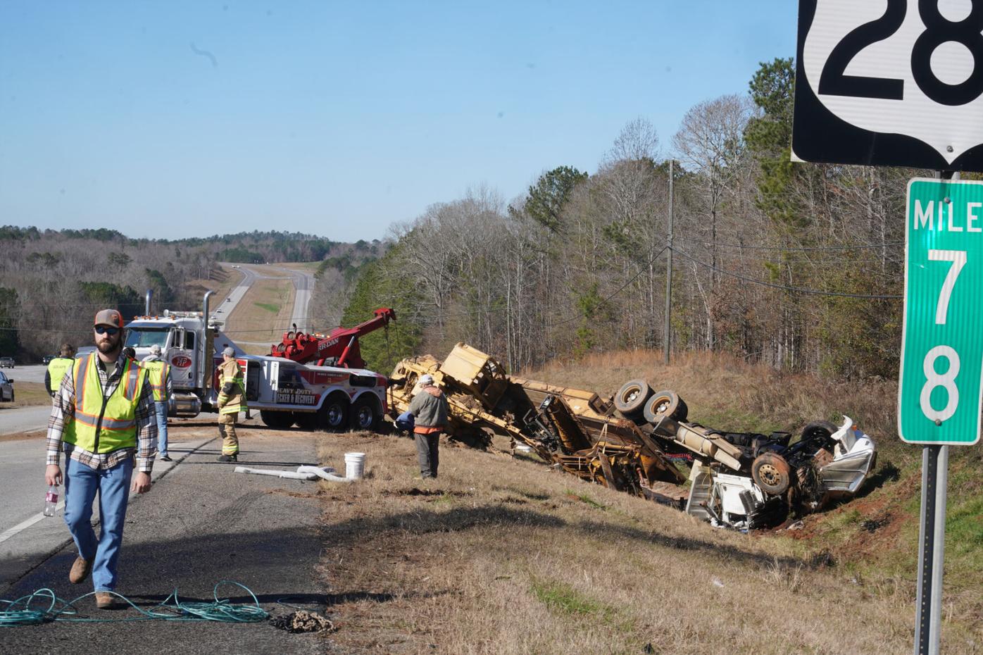 Overturned Semi on 280