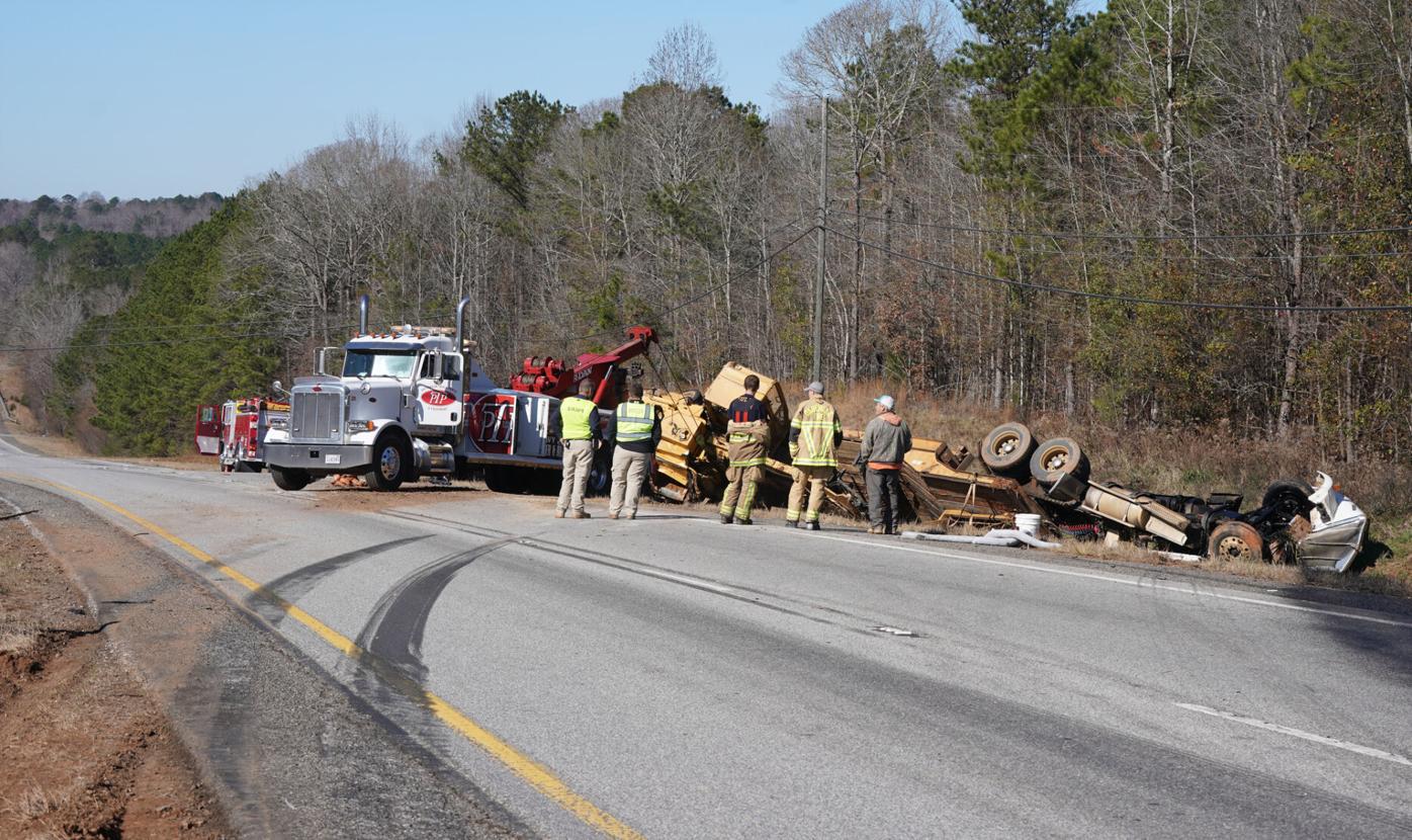 Overturned Semi on 280