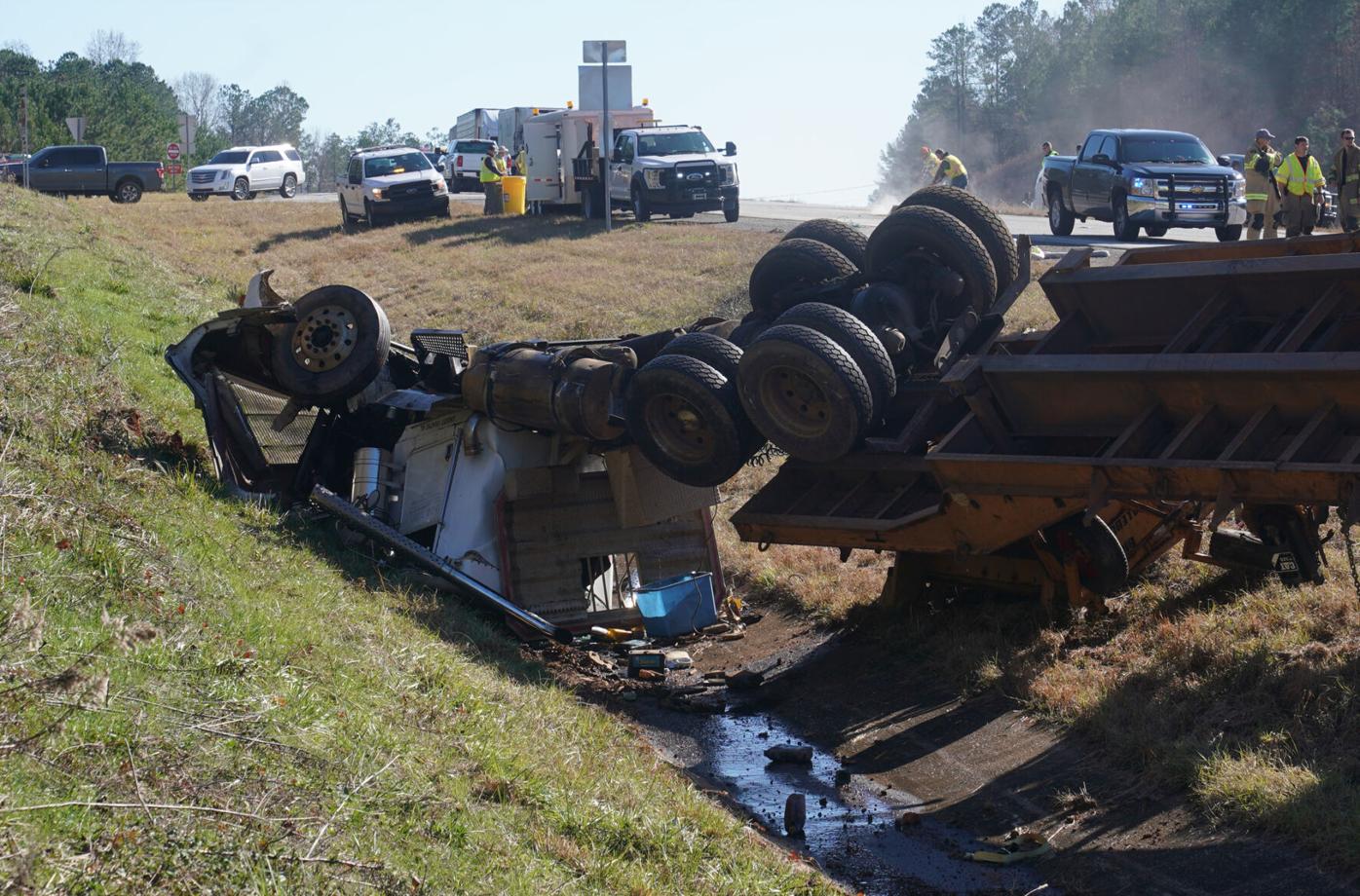 Overturned Semi on 280