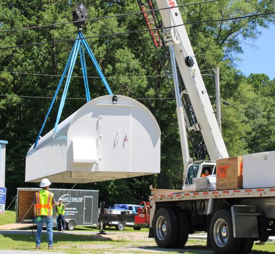 FEMA storm shelter installation underway